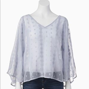 Jennifer Lopez Embroidered Chiffon blouse
